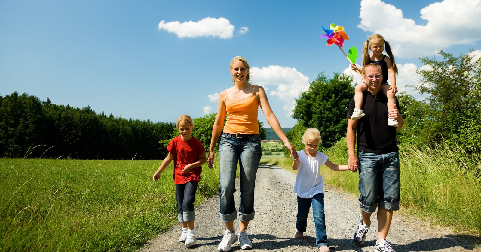 family hiking